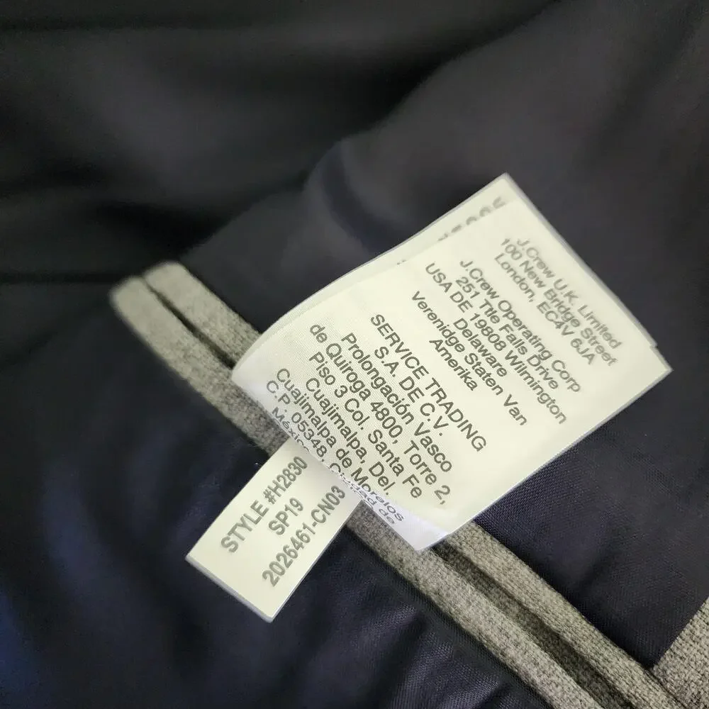 J Crew Factory Mens Classic Fit Thompson Wool Blazer Jacket Size 40L Gray Career